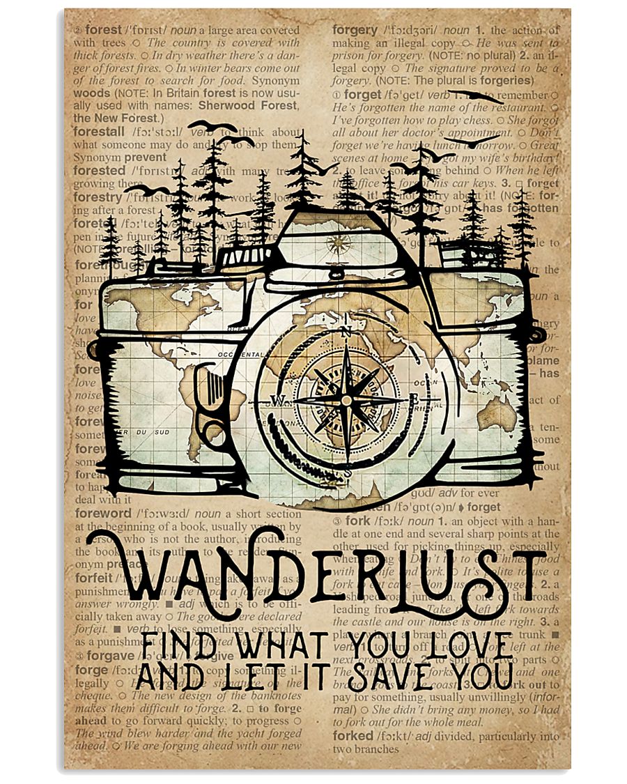 Wanderlust Camera Forest 11x17 Poster