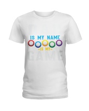FUNNY DAD IS MY NAME BINGO IS MY GAME Ladies T-Shirt thumbnail