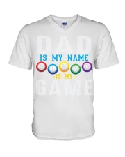 FUNNY DAD IS MY NAME BINGO IS MY GAME V-Neck T-Shirt thumbnail