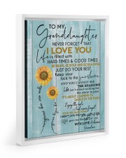 GRANDPA TO GRANDDAUGHTER GIFT - SUNSHINE SUNFLOWER Floating Framed Canvas Prints White tile