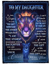 MOM TO DAUGHTER GIFT LION WHISPERS STORM CROWN Large Fleece Blanket - 60" x 80" front