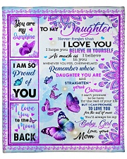 MOM TO DAUGHTER GIFT BUTTERFLY BELIEVE IN YOURSELF Fleece Blanket - 50" x 60" front