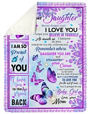MOM TO DAUGHTER GIFT BUTTERFLY BELIEVE IN YOURSELF Sherpa Fleece Blanket tile