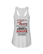 STUBBORN DAUGHTER TO MOM GIFT- YOU CAN'T SCARE ME Ladies Flowy Tank tile