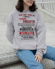 STUBBORN DAUGHTER TO MOM GIFT- YOU CAN'T SCARE ME Hooded Sweatshirt apparel-hooded-sweatshirt-lifestyle-front-101