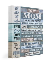 DAUGHTER TO MOM GIFT- I'M BECAUSE YOU ARE 11x14 Gallery Wrapped Canvas Prints front
