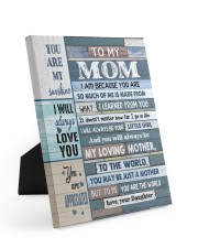 DAUGHTER TO MOM GIFT- I'M BECAUSE YOU ARE Easel-Back Gallery Wrapped Canvas tile
