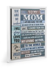 DAUGHTER TO MOM GIFT- I'M BECAUSE YOU ARE Floating Framed Canvas Prints White tile