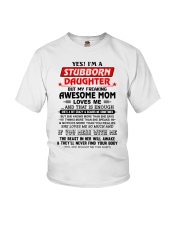 STUBBORN DAUGHTER GIFT - AWESOME MOM-SCARES ME Youth T-Shirt tile
