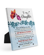 MOM TO DAUGHTER GIFT - NO MATTER WHAT I WILL ALWAYS LOVE YOU Easel-Back Gallery Wrapped Canvas tile