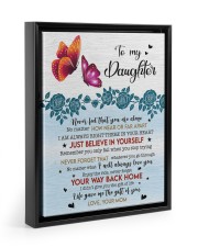 MOM TO DAUGHTER GIFT - NO MATTER WHAT I WILL ALWAYS LOVE YOU Floating Framed Canvas Prints Black tile
