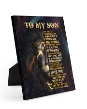 MOM TO SON GIFT- STORM STRAIGHTEN CROWN -LION Easel-Back Gallery Wrapped Canvas tile