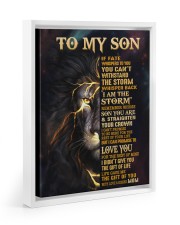 MOM TO SON GIFT- STORM STRAIGHTEN CROWN -LION Floating Framed Canvas Prints White tile