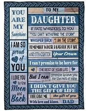 DAD TO DAUGHTER GIFT- I AM THE STORM- CROWN Large Fleece Blanket - 60" x 80" front