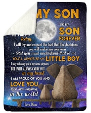 MOM TO SON GIFT- ELEPHANT CARRY YOU IN MY HEART Sherpa Fleece Blanket tile