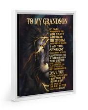 MAMMY TO GRANDSON GIFT- FATE STORM CROWN -LION Floating Framed Canvas Prints White tile