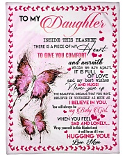 MOM TO DAUGHTER GIFT- BUTTERFLY- FULL OF LOVE Large Fleece Blanket - 60" x 80" front