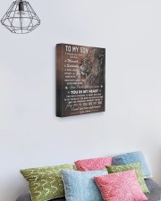 MOM TO SON GIFT CARRY YOU IN MY HEART 11x14 Gallery Wrapped Canvas Prints aos-canvas-pgw-11x14-lifestyle-front-02