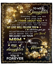 MOM TO DAUGHTER GIFT- I THINK ABOUT YOU Fleece Blanket - 50" x 60" front