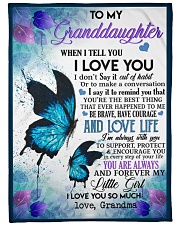 GRANDMA TO GRANDDAUGHTER GIFT BUTTERFULY PROTECT Large Fleece Blanket - 60" x 80" front