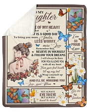 MOM TO DAUGHTER GIFT- WORRY LESS SMILE MORE Sherpa Fleece Blanket tile
