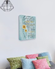 DAD TO DAUGHTER GIFT - SUNSHINE SUNFLOWER BRAVE 11x14 Gallery Wrapped Canvas Prints aos-canvas-pgw-11x14-lifestyle-front-02