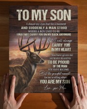 MOM TO SON GIFT- DEER ALWAYS CARRY YOU A MAN STOOD 11x14 Gallery Wrapped Canvas Prints aos-canvas-pgw-11x14-lifestyle-front-32