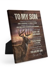 MOM TO SON GIFT- DEER ALWAYS CARRY YOU A MAN STOOD Easel-Back Gallery Wrapped Canvas tile