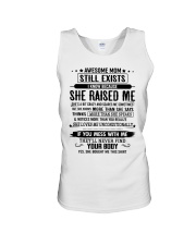 SON GIFT -AWESOME MOM EXISTS RAISED ME SCARES ME Unisex Tank tile