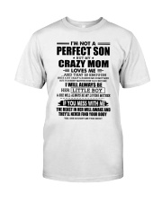 PERFECT SON GIFT - CRAZY MOM LOVING MOTHER -LITTLE Premium Fit Mens Tee tile