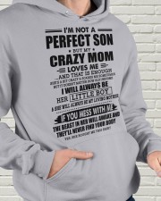 PERFECT SON GIFT - CRAZY MOM LOVING MOTHER -LITTLE Hooded Sweatshirt apparel-hooded-sweatshirt-lifestyle-front-61