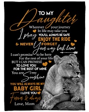 MOM TO DAUGHTER GIFT- LION- I PRAY YOU'LL BE SAFE Large Fleece Blanket - 60" x 80" front