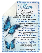 DAUGHTER TO MOM GIFT YOU ARE BEAUTIFUL- GRATEFUL Sherpa Fleece Blanket tile