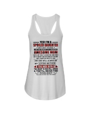 SPOILED DAUGHTER GIFT - AWESOME MOM LITTLE GIRL Ladies Flowy Tank tile