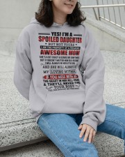 SPOILED DAUGHTER GIFT - AWESOME MOM LITTLE GIRL Hooded Sweatshirt apparel-hooded-sweatshirt-lifestyle-front-101