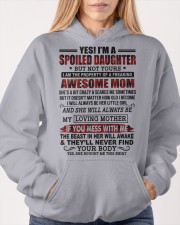 SPOILED DAUGHTER GIFT - AWESOME MOM LITTLE GIRL Hooded Sweatshirt apparel-hooded-sweatshirt-lifestyle-front-85