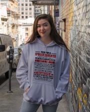 SPOILED DAUGHTER GIFT - AWESOME MOM LITTLE GIRL Hooded Sweatshirt lifestyle-unisex-hoodie-front-1
