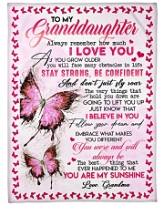 GRANDMA TO GRANDDAUGHTER GIFT BUTTERFLY CONFIDENT Large Fleece Blanket - 60" x 80" front
