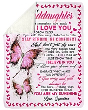 GRANDMA TO GRANDDAUGHTER GIFT BUTTERFLY CONFIDENT Sherpa Fleece Blanket tile