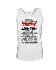 STUBBORN DAUGHTER GIFT - AWESOME MOM-BEST FRIEND Unisex Tank tile