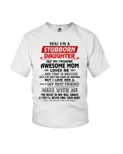 STUBBORN DAUGHTER GIFT - AWESOME MOM-BEST FRIEND Youth T-Shirt tile