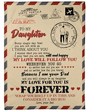 DAD TO DAUGHTER GIFT- AIR MAIL- SAFE WELL HAPPY Large Fleece Blanket - 60" x 80" front