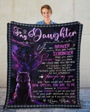 MOM TO DAUGHTER GIFT- WALK AS IF YOU OWN THE PLACE Fleece Blanket - 50" x 60" aos-coral-fleece-blanket-50x60-lifestyle-front-01