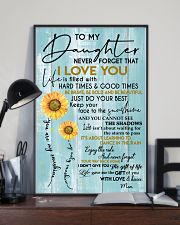 MOM TO DAUGHTER GIFT- SUNSHINE -SUNFLOWER- BRAVE 11x17 Poster lifestyle-poster-2