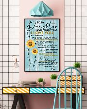 MOM TO DAUGHTER GIFT- SUNSHINE -SUNFLOWER- BRAVE 11x17 Poster lifestyle-poster-6