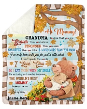 PERSONALIZED BLANKET- HI MOMMY - GRANDMA TOLD ME THAT YOU ARE BRAVER THAN YOU BELIEVE Sherpa Fleece Blanket tile