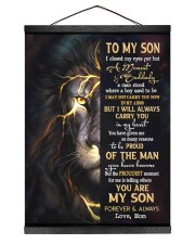 MOM TO SON GIFT- LION SUDDENLY A MAN STOOD Hanging Canvas tile