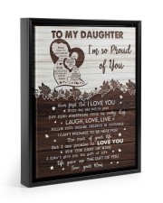 MOM TO DAUGHTER GIFT PRECIOUS DAUGHTER -LIVE LOVE Floating Framed Canvas Prints Black tile