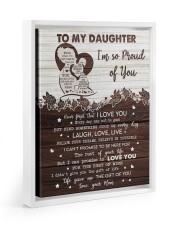MOM TO DAUGHTER GIFT PRECIOUS DAUGHTER -LIVE LOVE Floating Framed Canvas Prints White tile