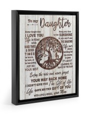 MOM TO DAUGHTER GIFT- TREE- DANCE IN THE RAIN Floating Framed Canvas Prints Black tile